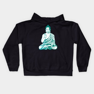 Buddha (aquamarine) Kids Hoodie
